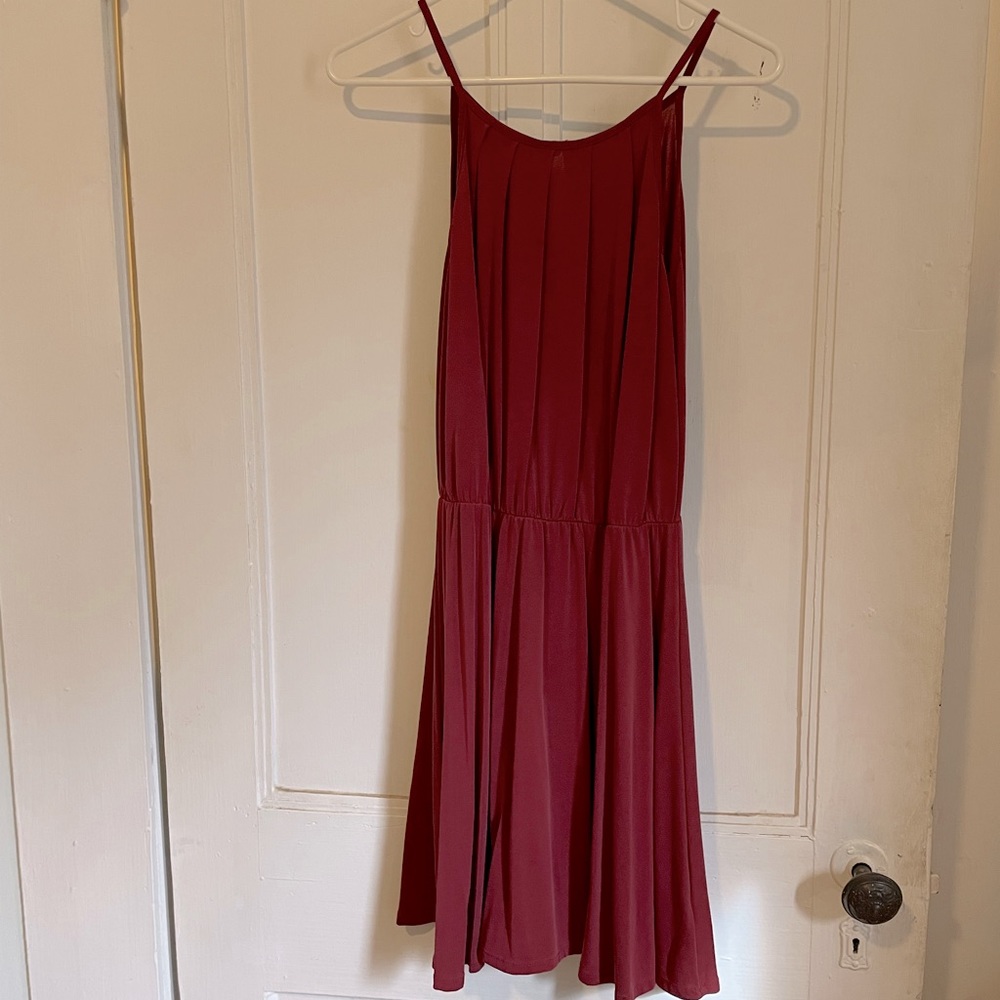 Thin Strap Red Casual Dress
